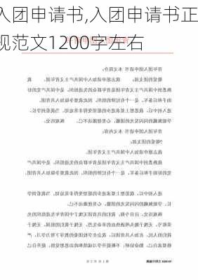 入团申请书,入团申请书正规范文1200字左右-第2张图片-星梦范文网