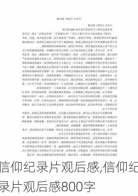 信仰纪录片观后感,信仰纪录片观后感800字-第3张图片-星梦范文网