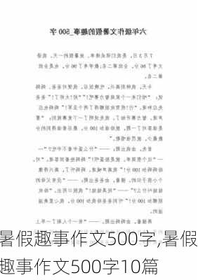 暑假趣事作文500字,暑假趣事作文500字10篇-第3张图片-星梦范文网