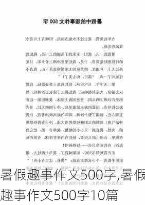 暑假趣事作文500字,暑假趣事作文500字10篇-第2张图片-星梦范文网