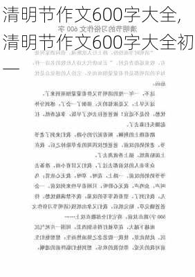 清明节作文600字大全,清明节作文600字大全初一-第3张图片-星梦范文网