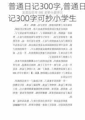 普通日记300字,普通日记300字可抄小学生-第3张图片-星梦范文网