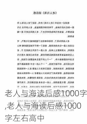 老人与海读后感1000字,老人与海读后感1000字左右高中-第2张图片-星梦范文网