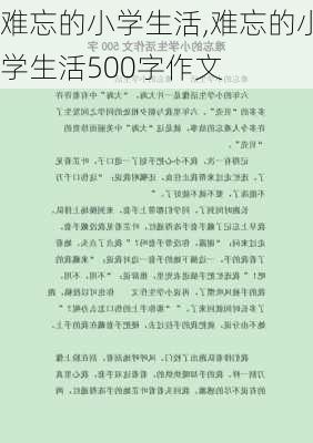 难忘的小学生活,难忘的小学生活500字作文-第2张图片-星梦范文网