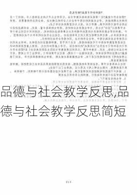 品德与社会教学反思,品德与社会教学反思简短-第3张图片-星梦范文网