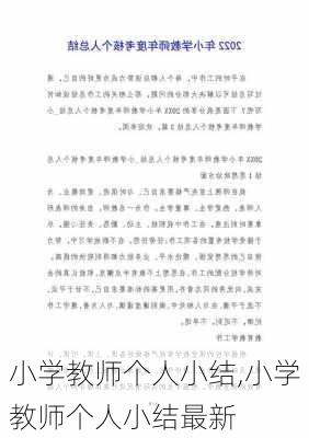 小学教师个人小结,小学教师个人小结最新-第2张图片-星梦范文网