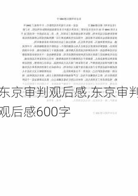 东京审判观后感,东京审判观后感600字-第2张图片-星梦范文网