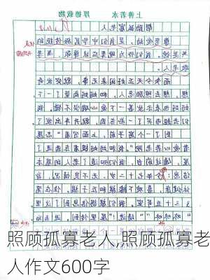 照顾孤寡老人,照顾孤寡老人作文600字